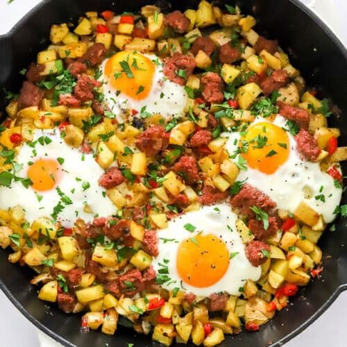 Corned Beef Hash (and eggs!) - A Pinch of Healthy
