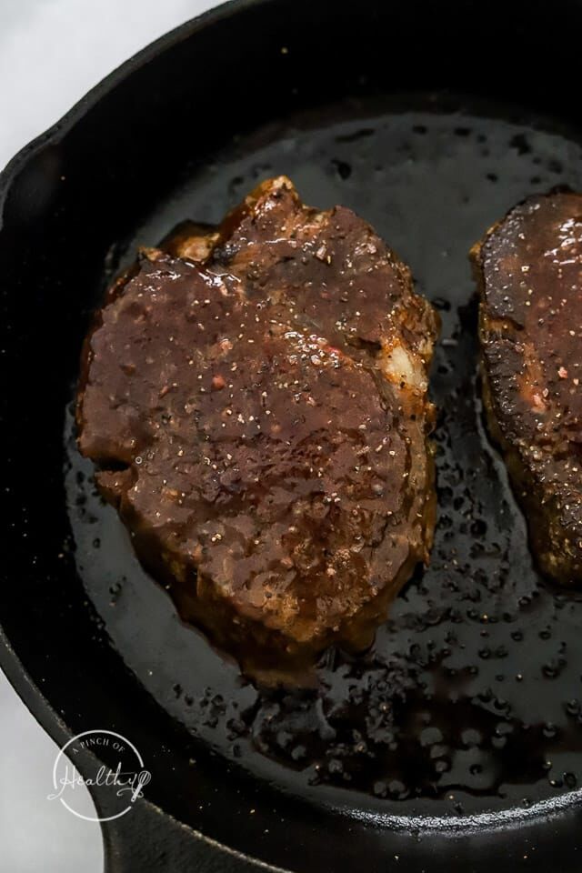 Cast Iron Filet Mignon - A Pinch of Healthy