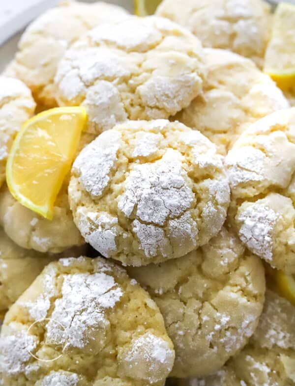 Lemon Crinkle Cookies - A Pinch of Healthy