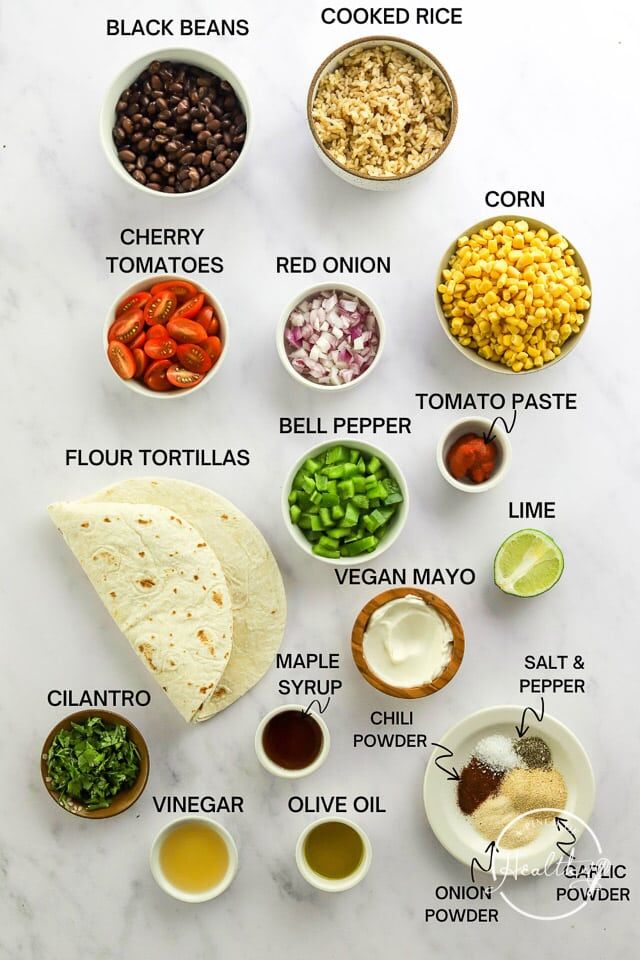 Bean Burritos (vegan) - A Pinch of Healthy