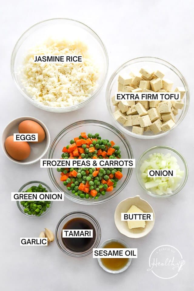 Tofu Fried Rice - A Pinch of Healthy