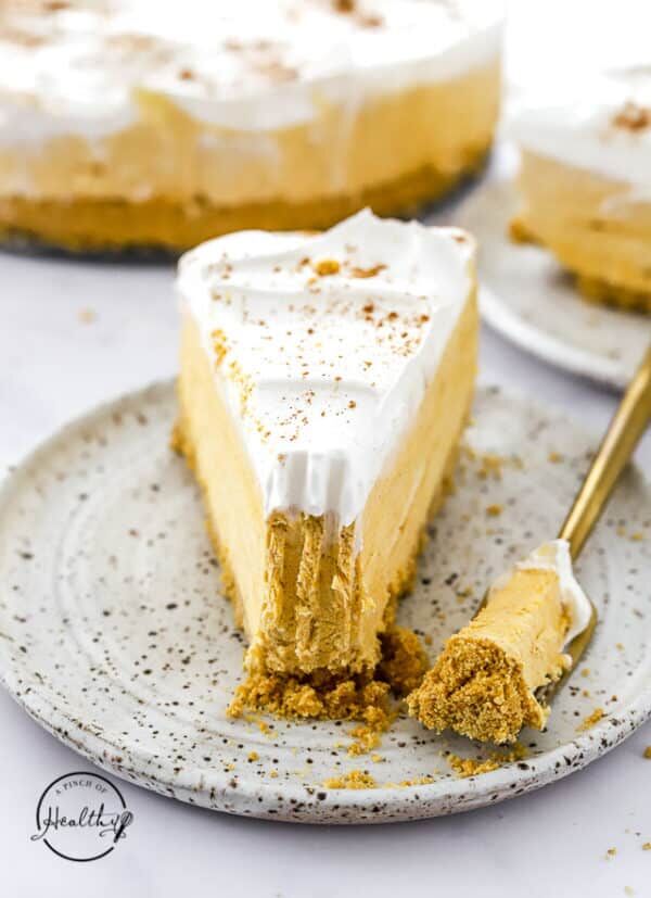 No Bake Pumpkin Cheesecake easy, makeahead dessert A Pinch of Healthy