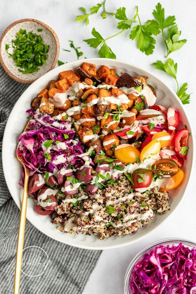 Mediterranean Bowl (Plant-based/ vegan) - A Pinch of Healthy